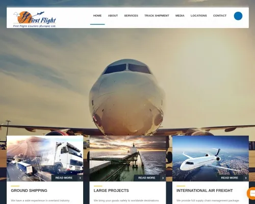 Screenshot of Scam Courier Firstflightservices.online