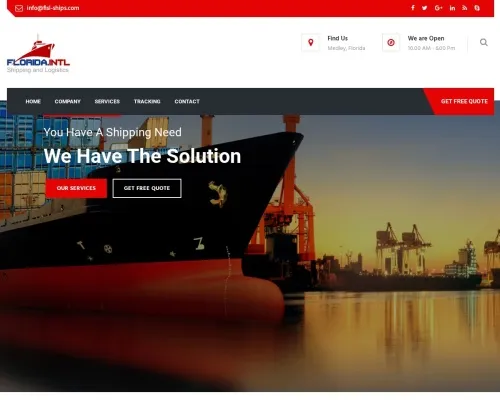 Screenshot of Scam Courier Fisl-ships.com