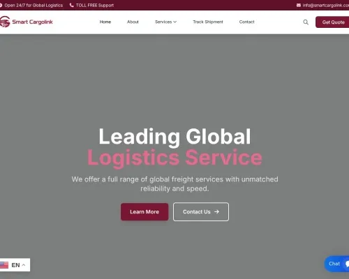 Screenshot of Scam Courier Smartcargolink.com