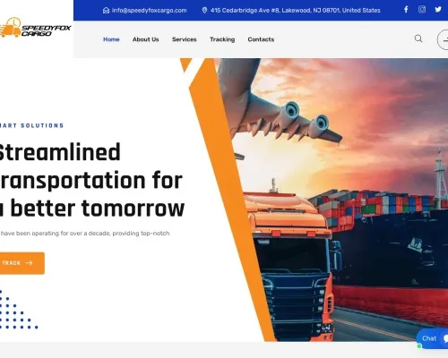 Screenshot of Scam Courier Speedyfoxcargo.com