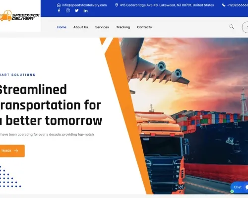 Screenshot of Scam Courier Speedyfoxdelivery.com