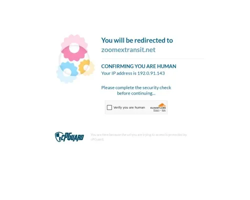 Screenshot of Scam Courier Zoomextransit.net